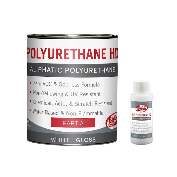 Rainguard Brands 32 Oz Kit Polyurethane HD with IsoFree Technology, Gloss, White Base PU-0416 - main
